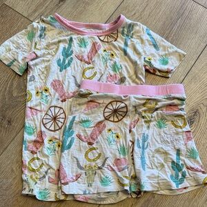 Little Sleepies Cactus and Cowboy Boot Pajama Set